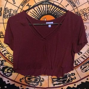 Burgundy crop top